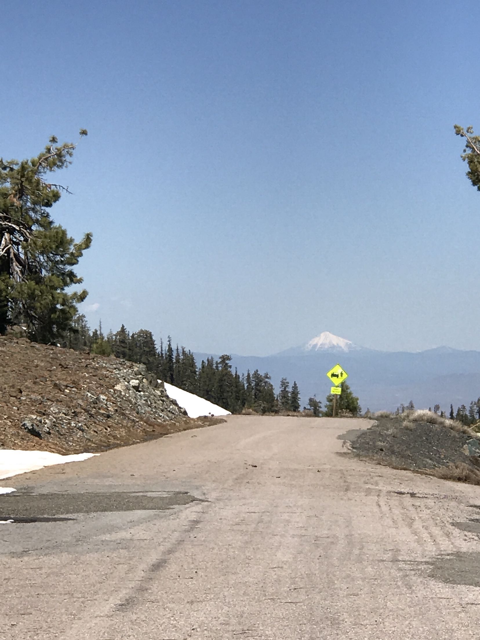 This is Shasta from the top of the impassable pass. 