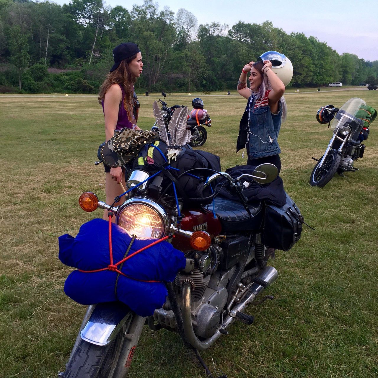 Riding up geared up #babesrideouteast