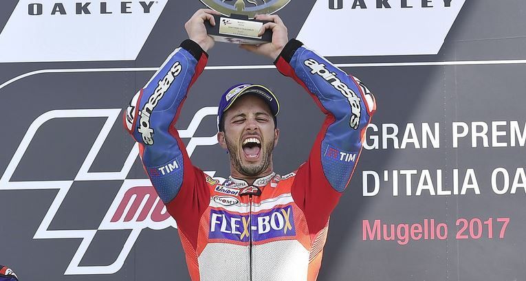 The kind of moment every racer dreams of, winning your home GP on a bike made in your home country