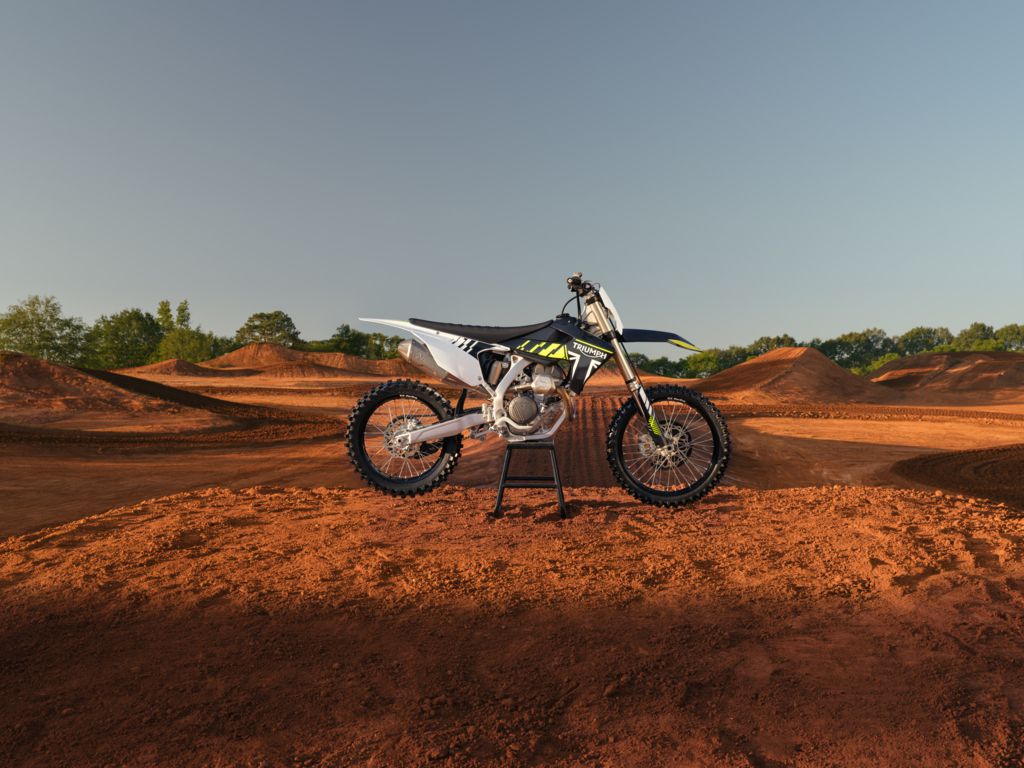 The TF250-X features top tier components and a long accessory list. Triumph photo
