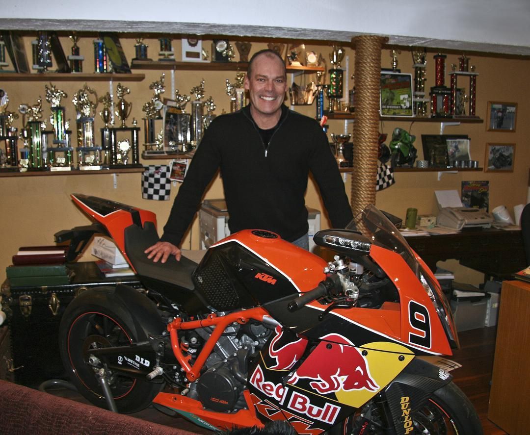Peter Derry and his 1190 KTM RC8R
