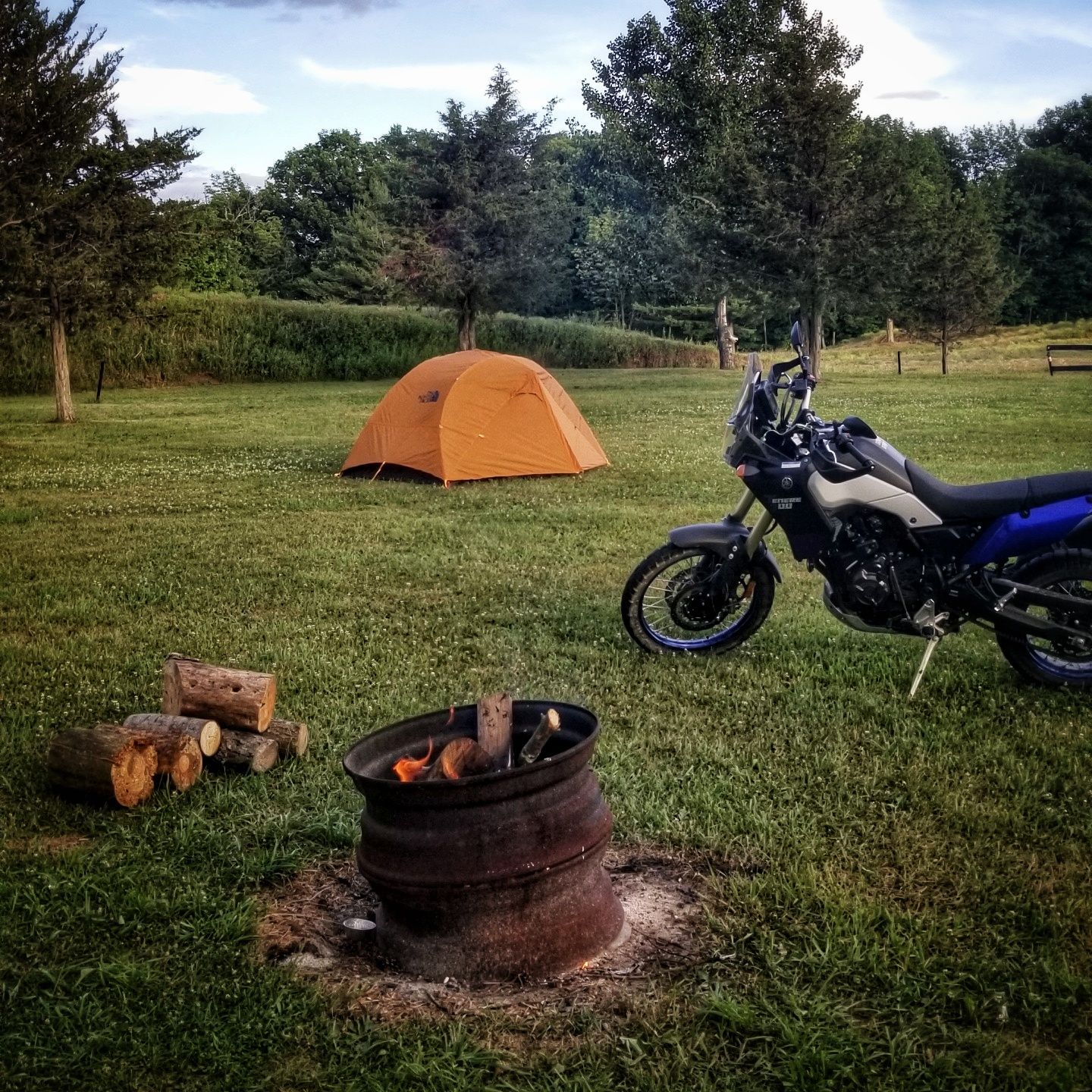 The Tenere 700 feels more at home at a campsite than in the city
