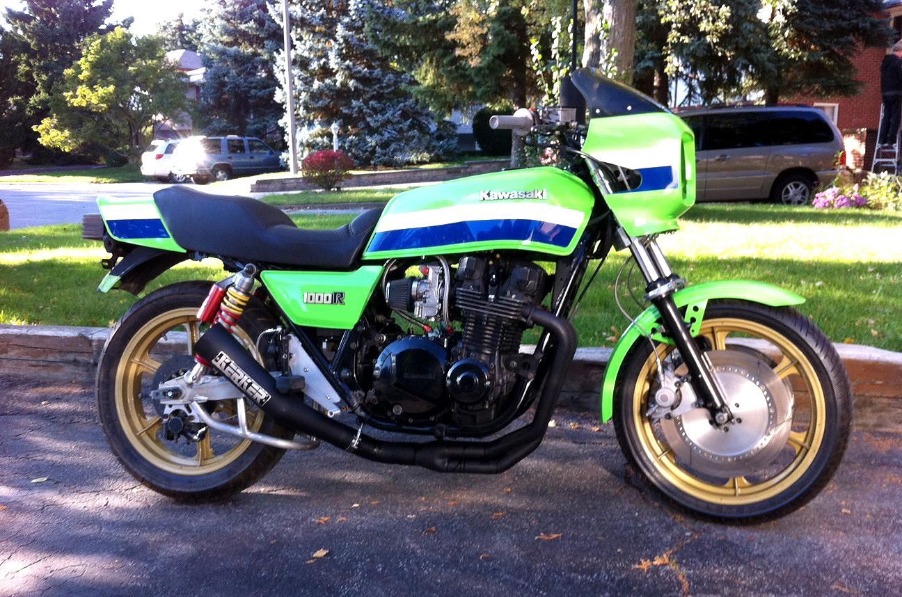 The bike that Peter built, the Kawasaki 1000R, his Sunday Hotrod