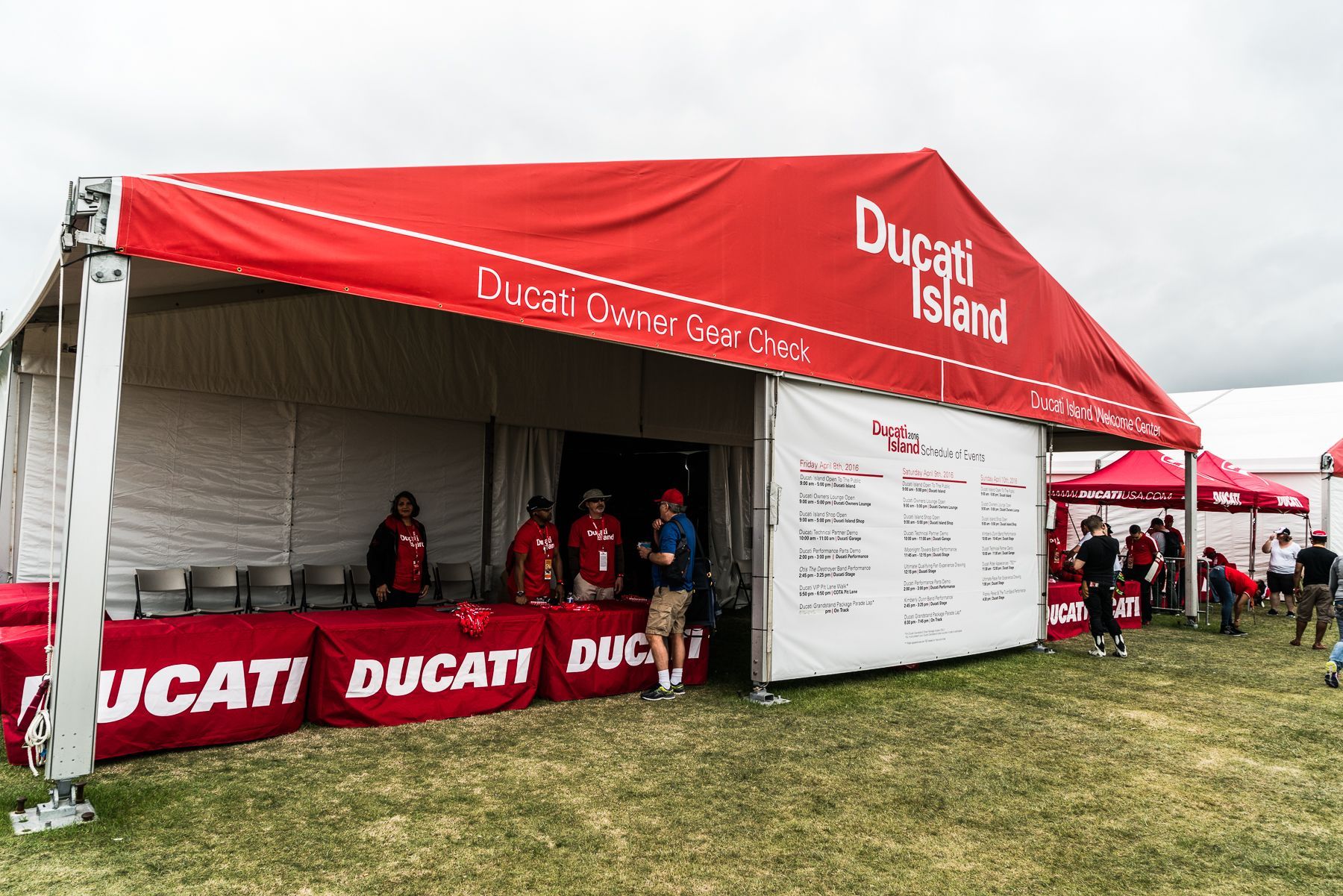 Gear check at Ducati Island, Austin MotoGP 2016