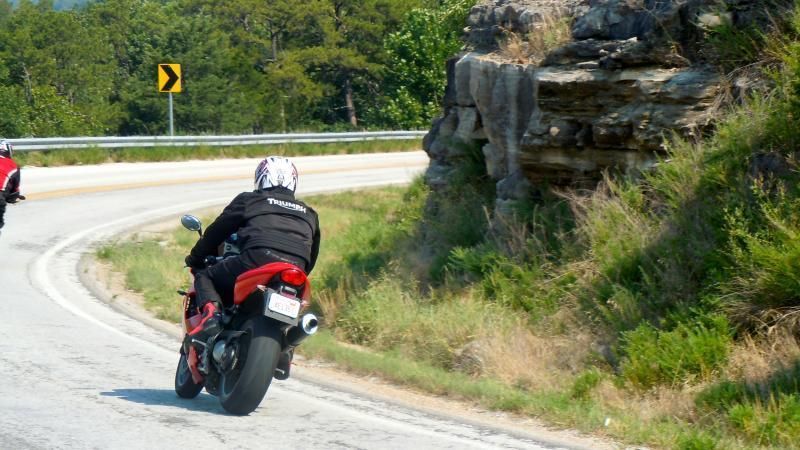 Push Mountain Motorcycle Turn