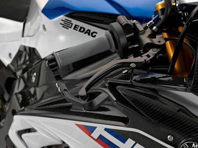 The adjustable brake lever on the HP4 Race with guard
