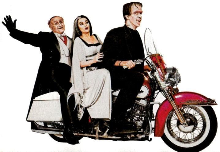 The Munsters On A Motorcycle