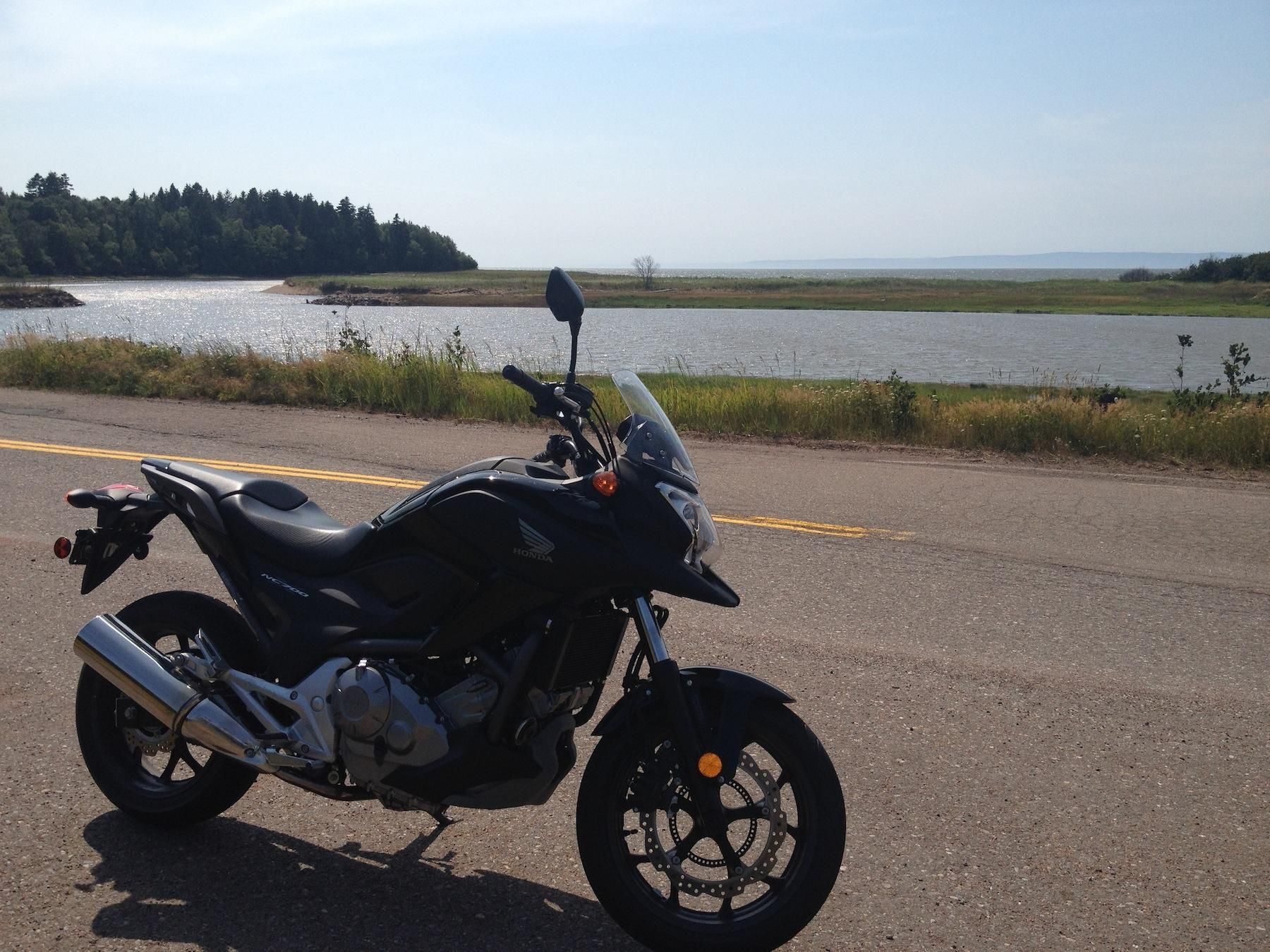 NC700X by the Bay of Fundy - lovely riding 'round here