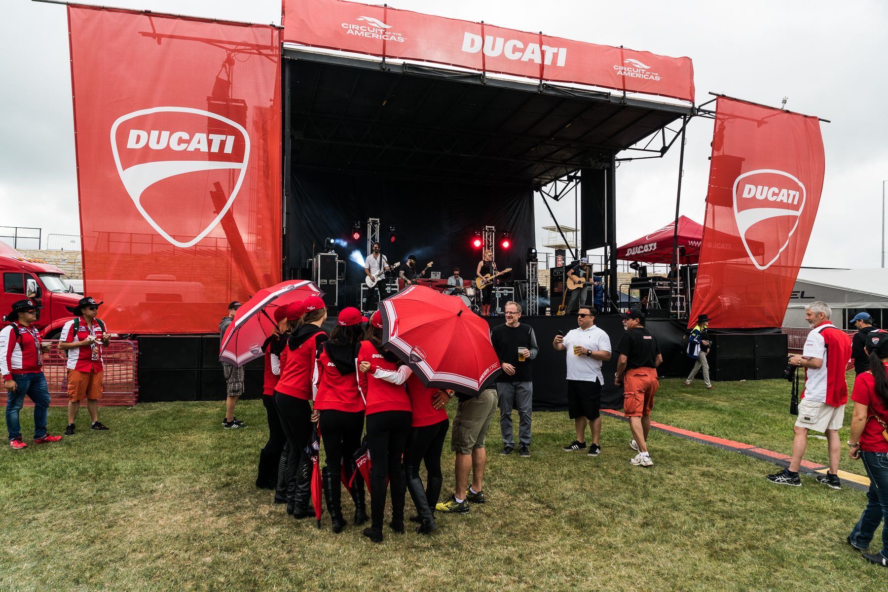 Main stage at Ducati Island, Austin MotoGP 2016