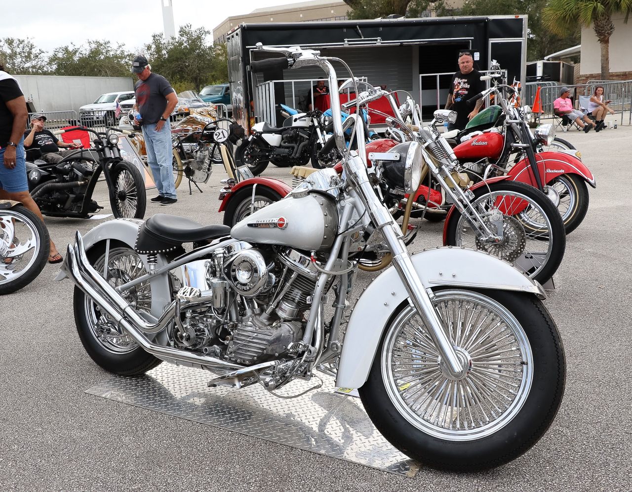 A custom Harley