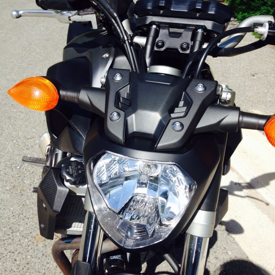 The FZ-07 headlight is on the down low