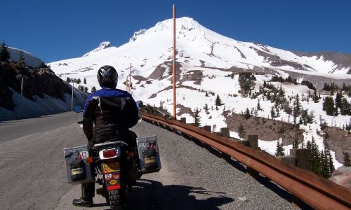 Mt. Hood, Oregon is a huge playground for motorcycle riders (during the week)