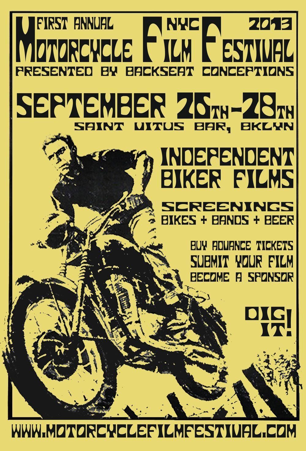 Motorcycle Film Festival Sept 25 - 28, 2013 in Brooklyn NY