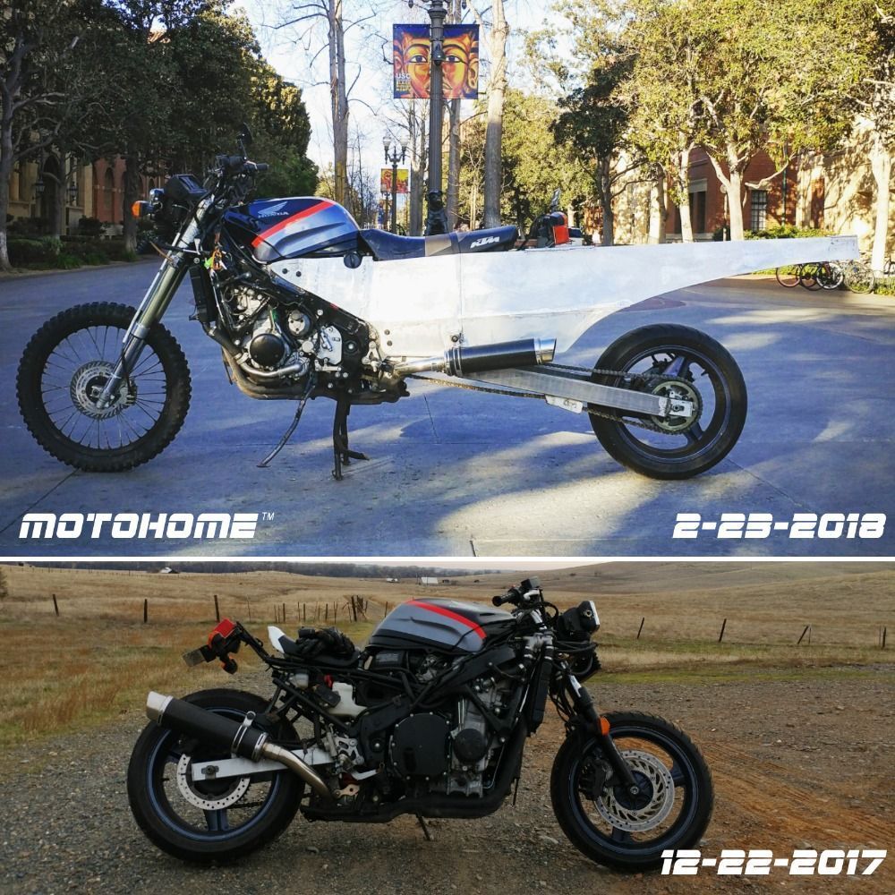 The Motohome before and after modifications