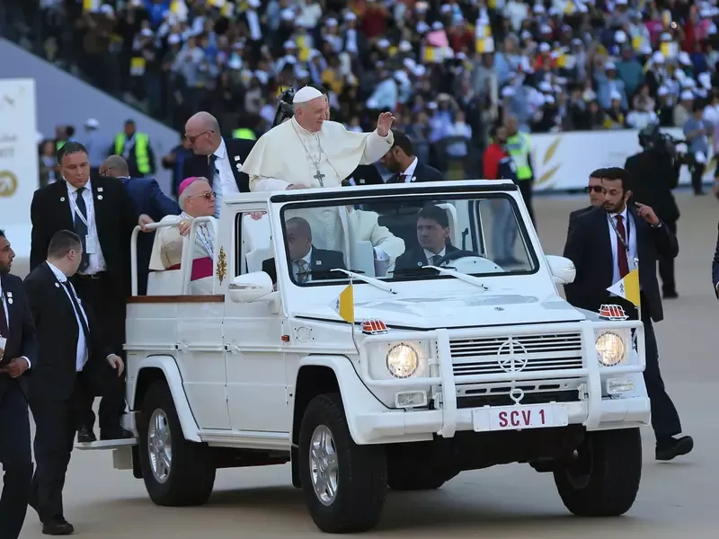 It will be two wheels from now on for Pope Francis. AP photo