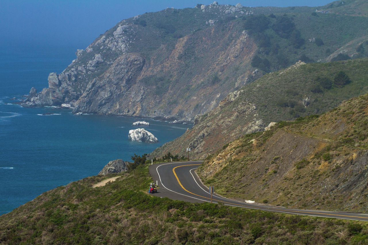 Breathtaking ocean road from Hawk Hill to Point Reyes Light House