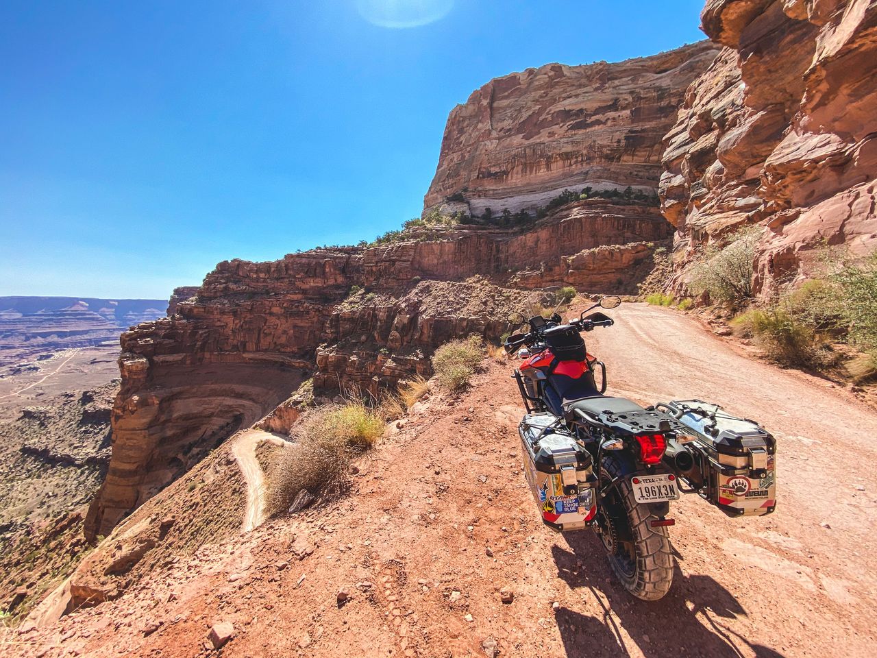 Conquering fears on Shafer Canyon Road, Canyonlands National Park, Utah