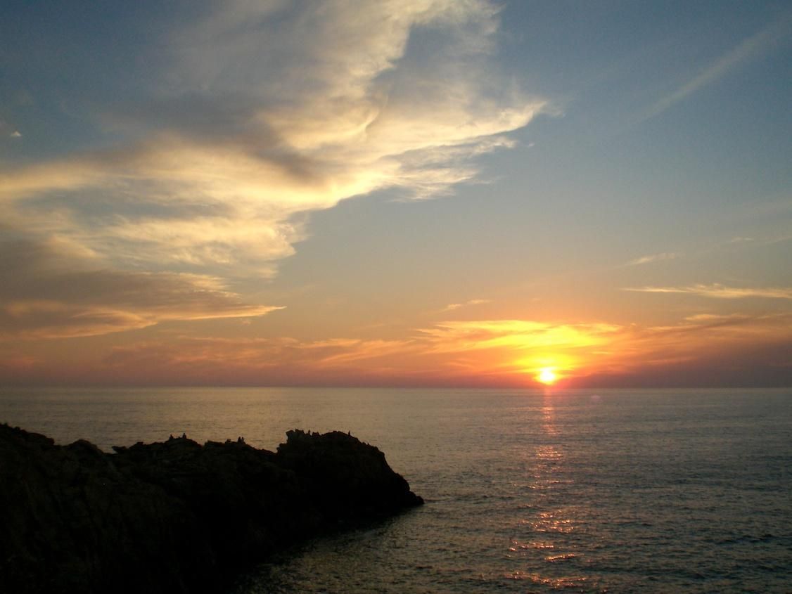 Sunset at Playa Aragon, Agustinillo, Mexico