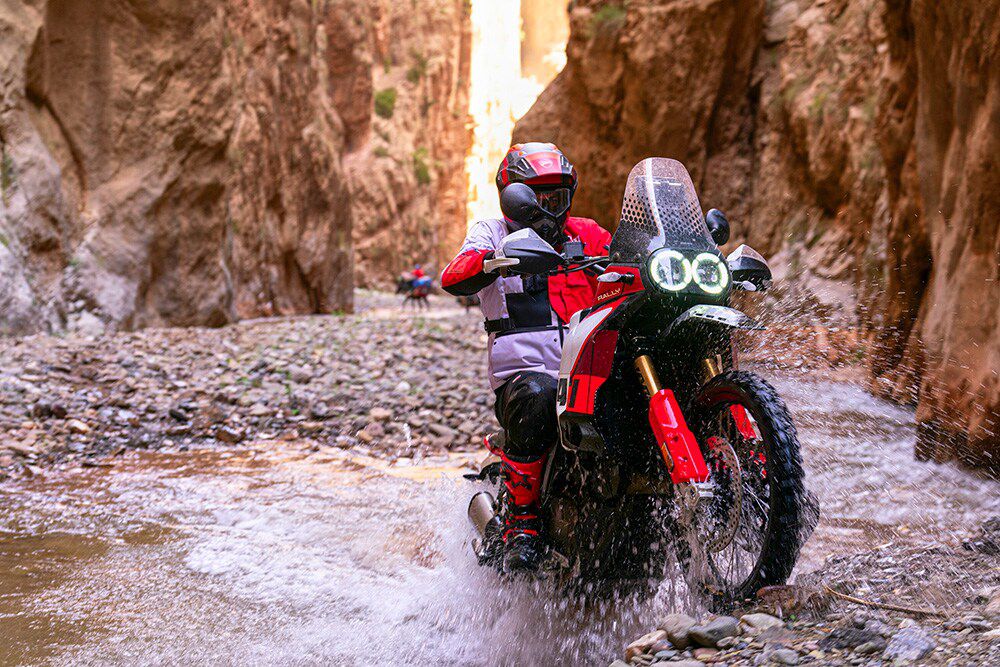 The bike is fully off-road capable. Ducati photo
