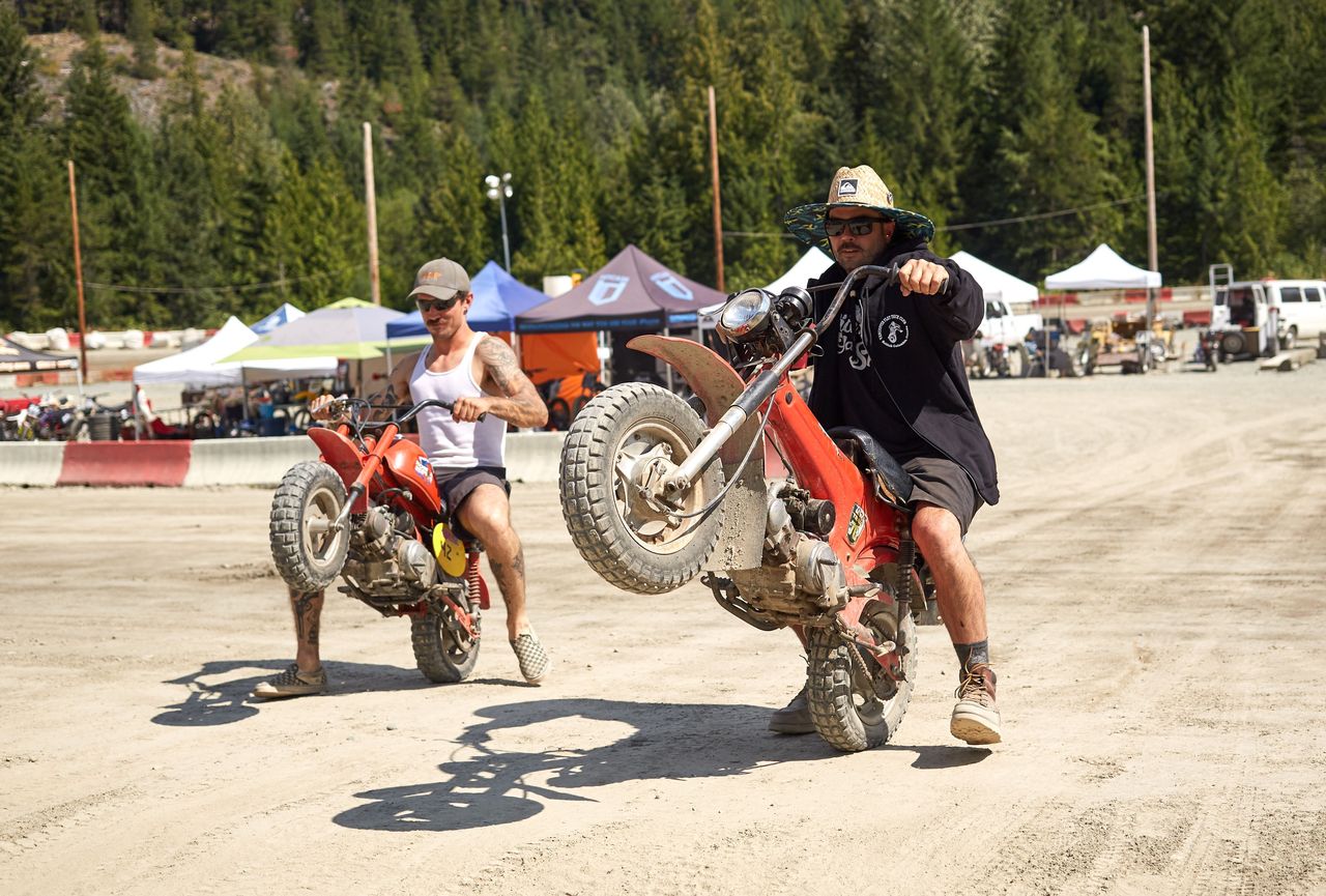 Mini-bikes serve many purposes at a track. At VFTC they even get their own races.
