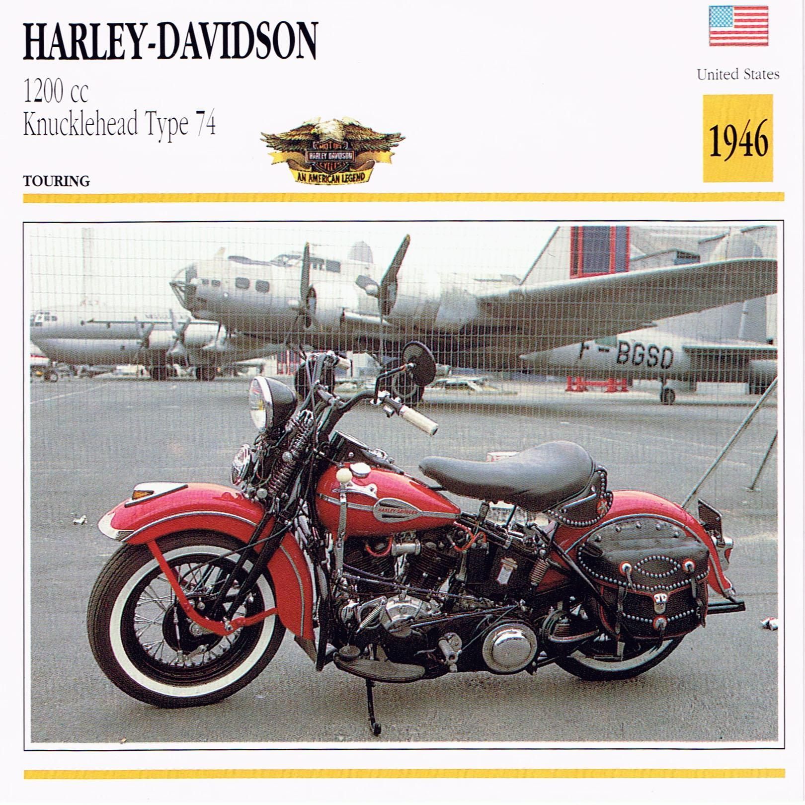 1946 Harley Davidson 1200 Cc Knucklehead Type 74 Bike Eatsleepride