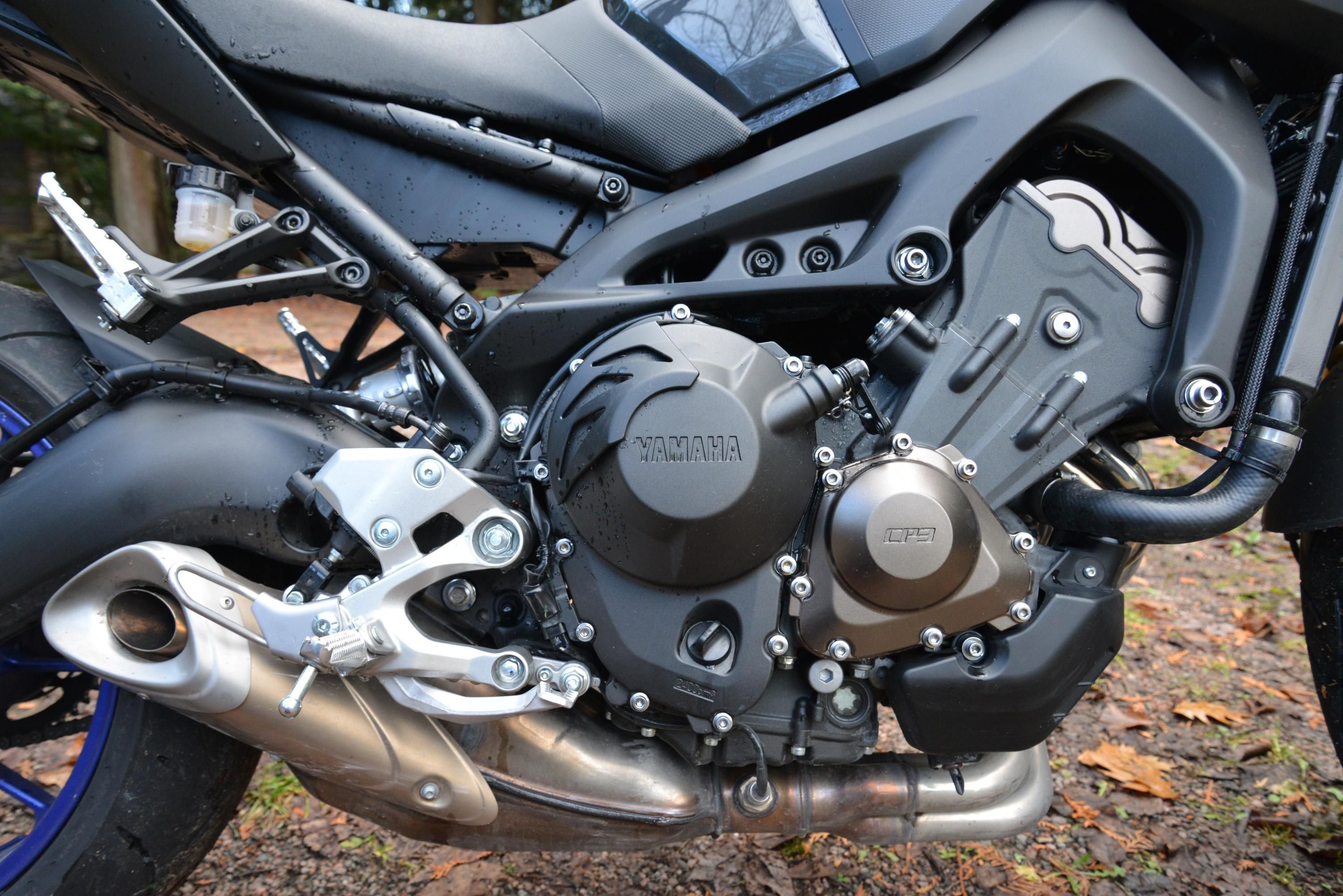 The FZ09 847cc Triple engine - expect to see quite a few of these