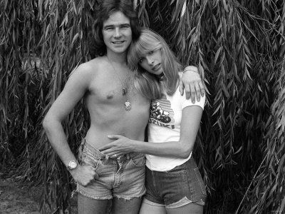 Barry Sheene and his wife
