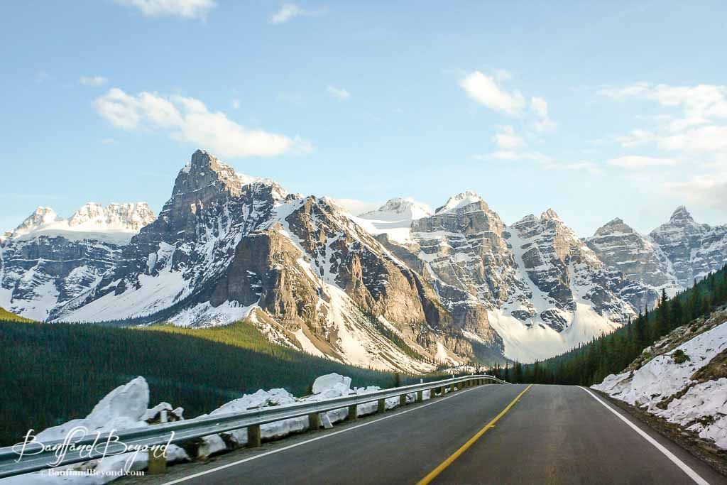 The road to Moraine Lake and the Valley of the Ten Peaks by banffandbeyond.com
