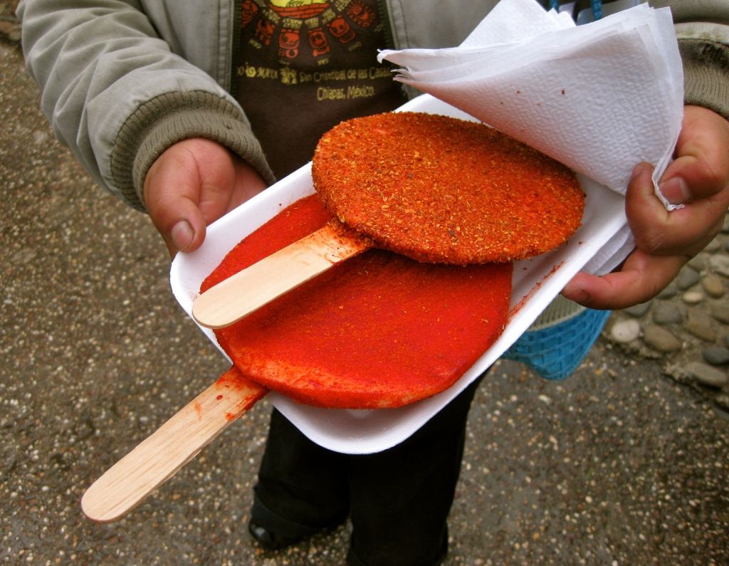 Local treats: jicama-chili pops sold by the cartful!