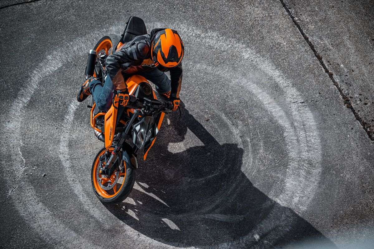The new KTM Duke 390 and 250 will make your head spin. KTM photo