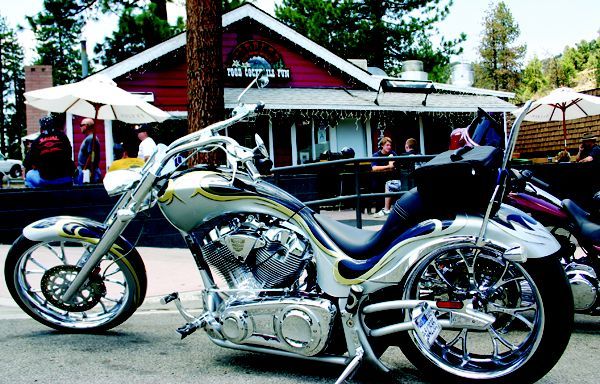 Cool looking bike in front of The Yodeler Photo Credit: Rider Magazine - http://esr.cc/KRkOSn