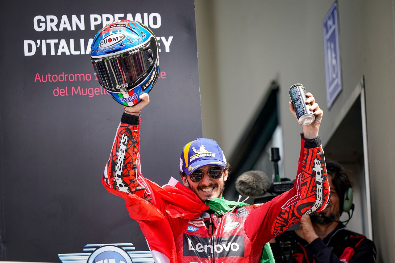 Pecco Bagnaia won at Mugello on Sunday. Ducati photo