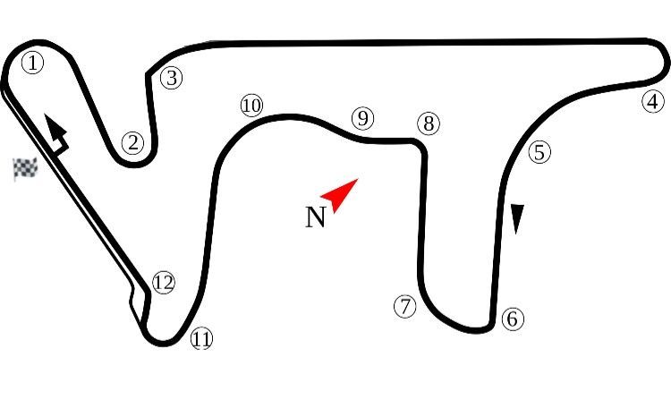 A turn by turn map of the Termos de Rio Hondo Circuit
