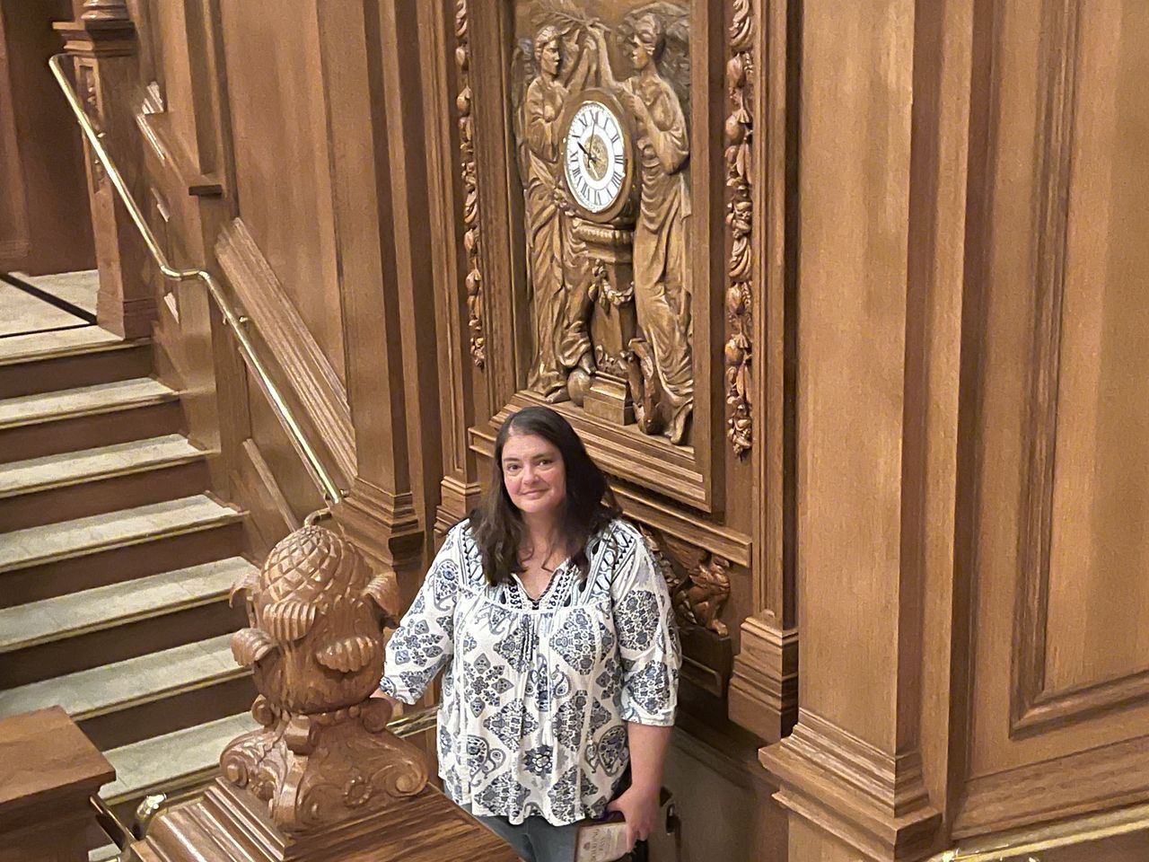 grand staircase of the Titanic Museum 
