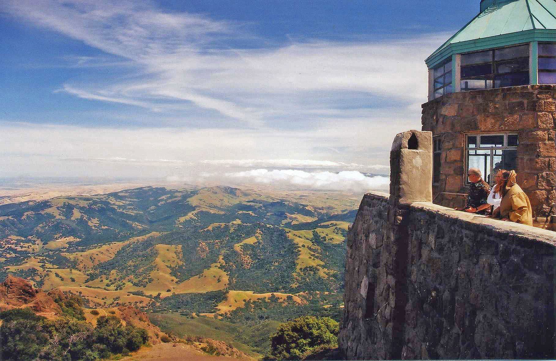 View from Mount Diablo's summit tower in California