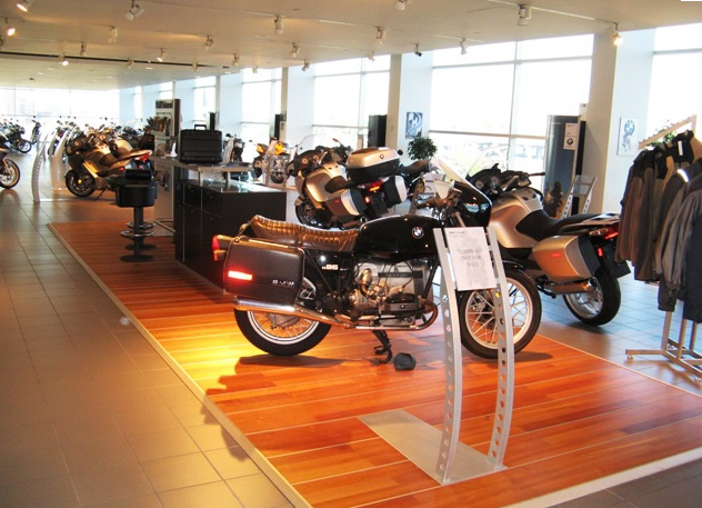 BMW Toronto Motorrad showroom; the half of the place that works