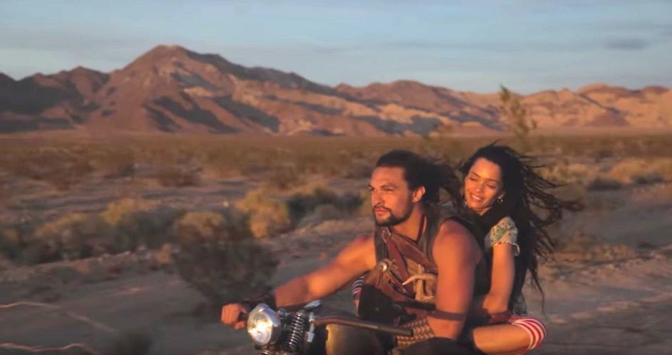 Where the Wild Stomped In - Happy Papa's Day with Jason Mamoa and Lisa Bonet riding into the sunset