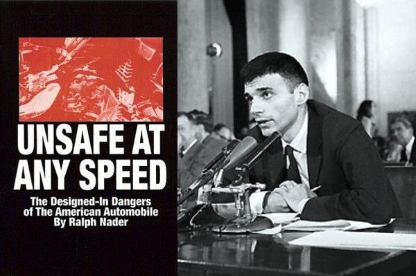 Ralf Nader author of "Unsafe at Any Speed"