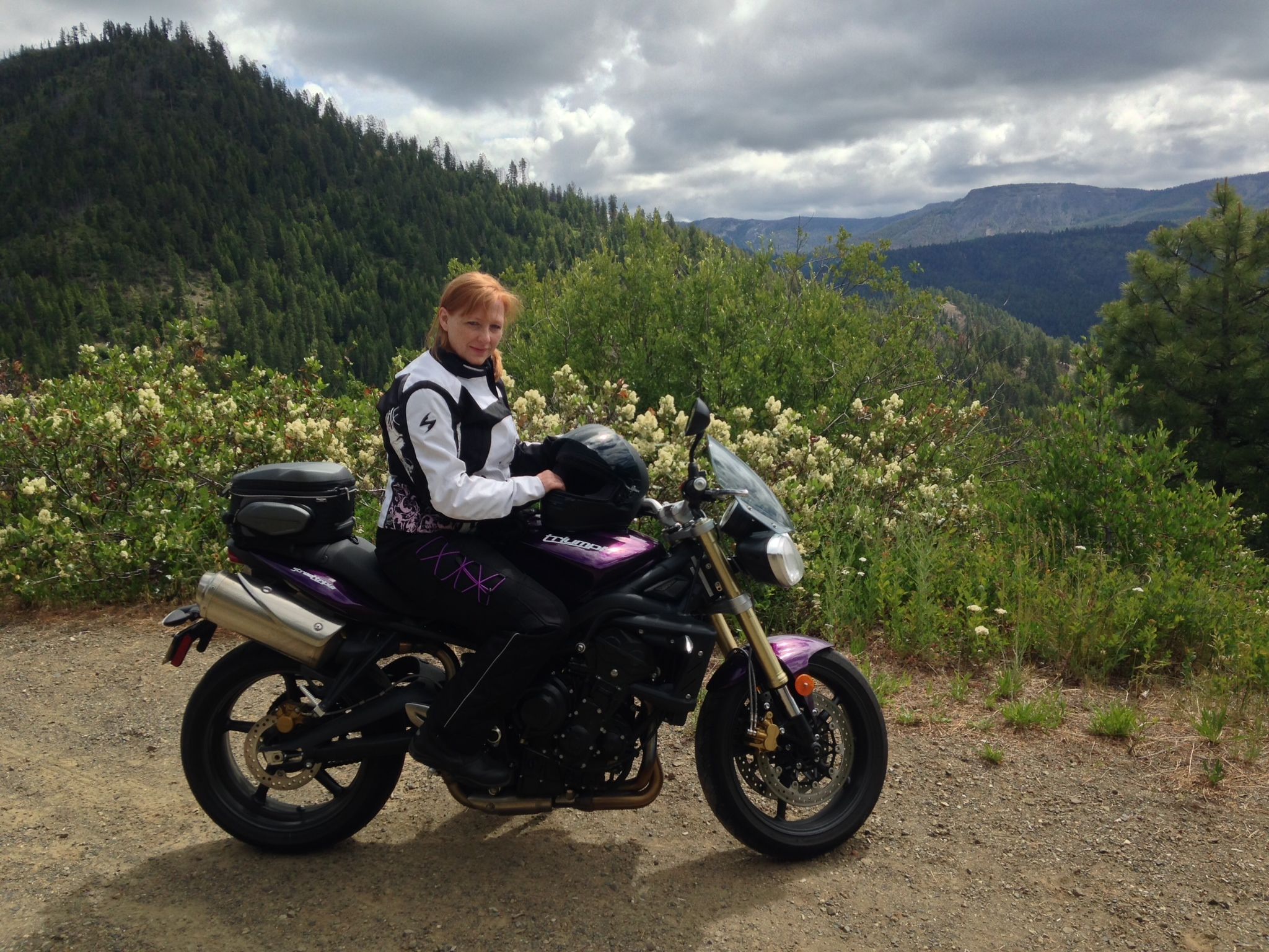 Leah's first solo trip over Old Blewett Pass.
