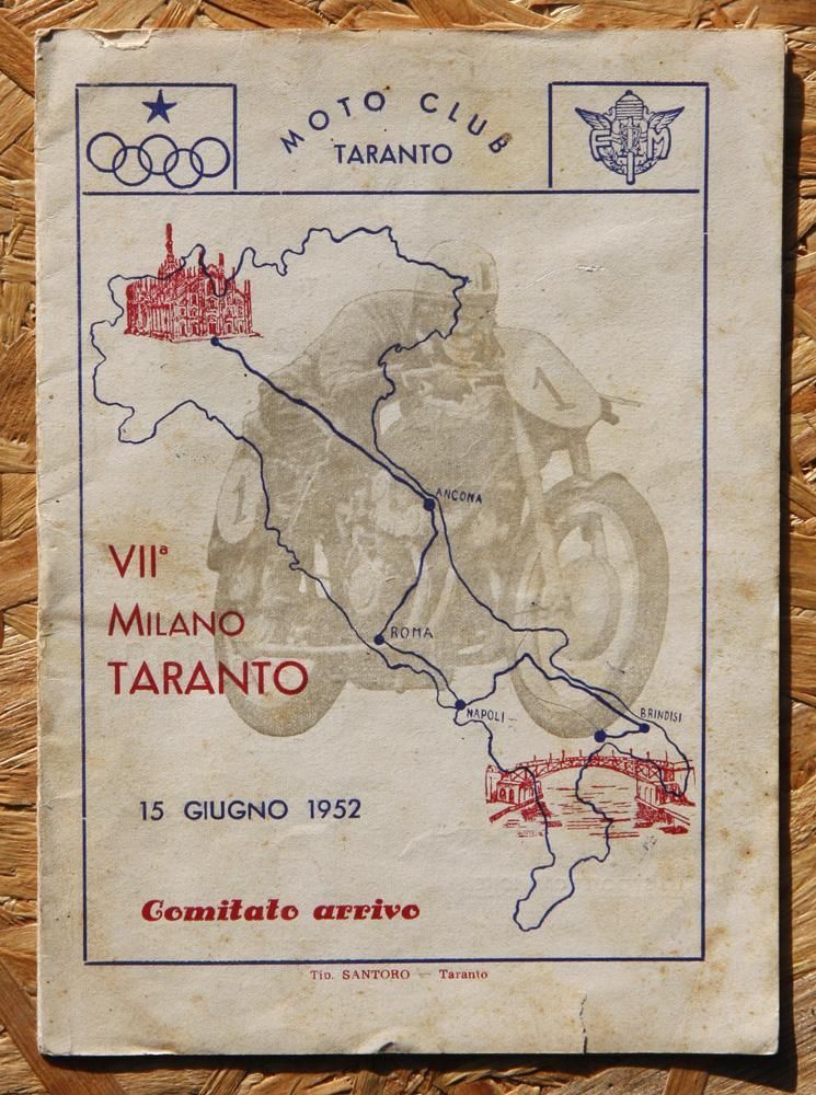 Poster for the Milano-Taranto road race