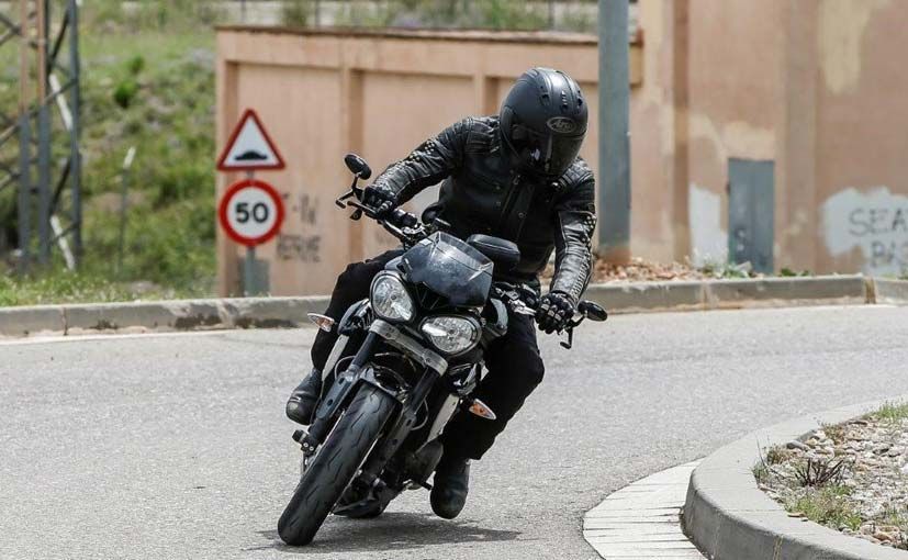 Spy shots of the 2017 Street Triple, the headlights can be compared to the ones in the teaser video