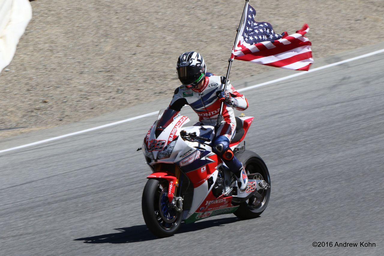 Hayden was thrilled to get on the podium in front of the home crowd in WSBK race one