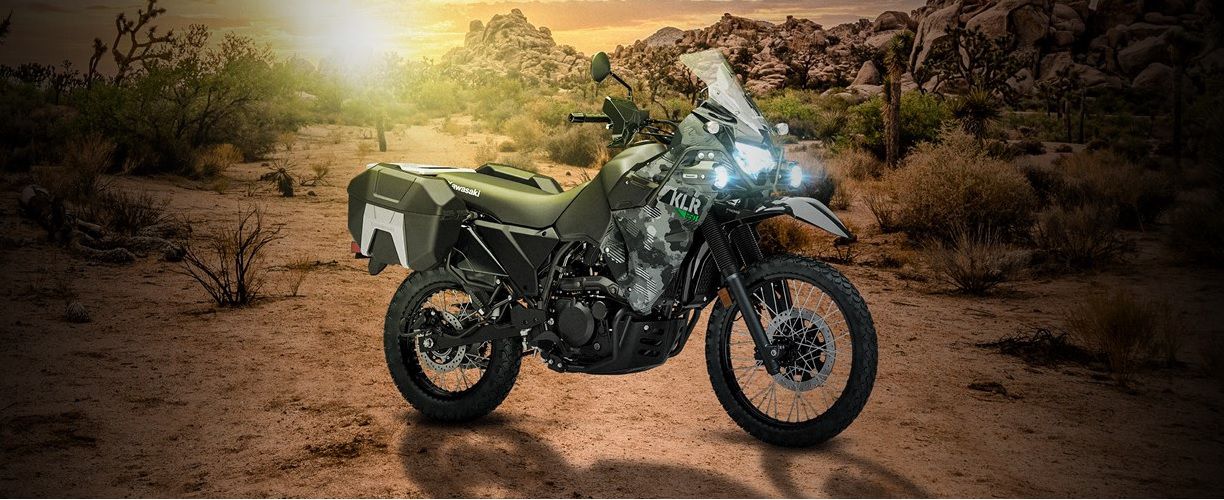 The Kawasaki KLR 650 is a totally revamped 2022 model. But details are slim on a new doohickey. Kawasaki Motors photo