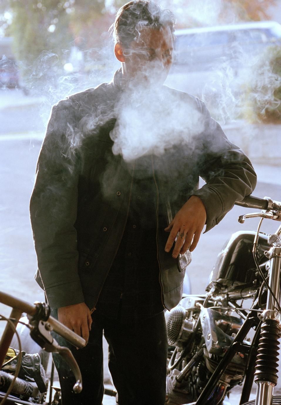 Ryan Smith smoking by Scott Pommier